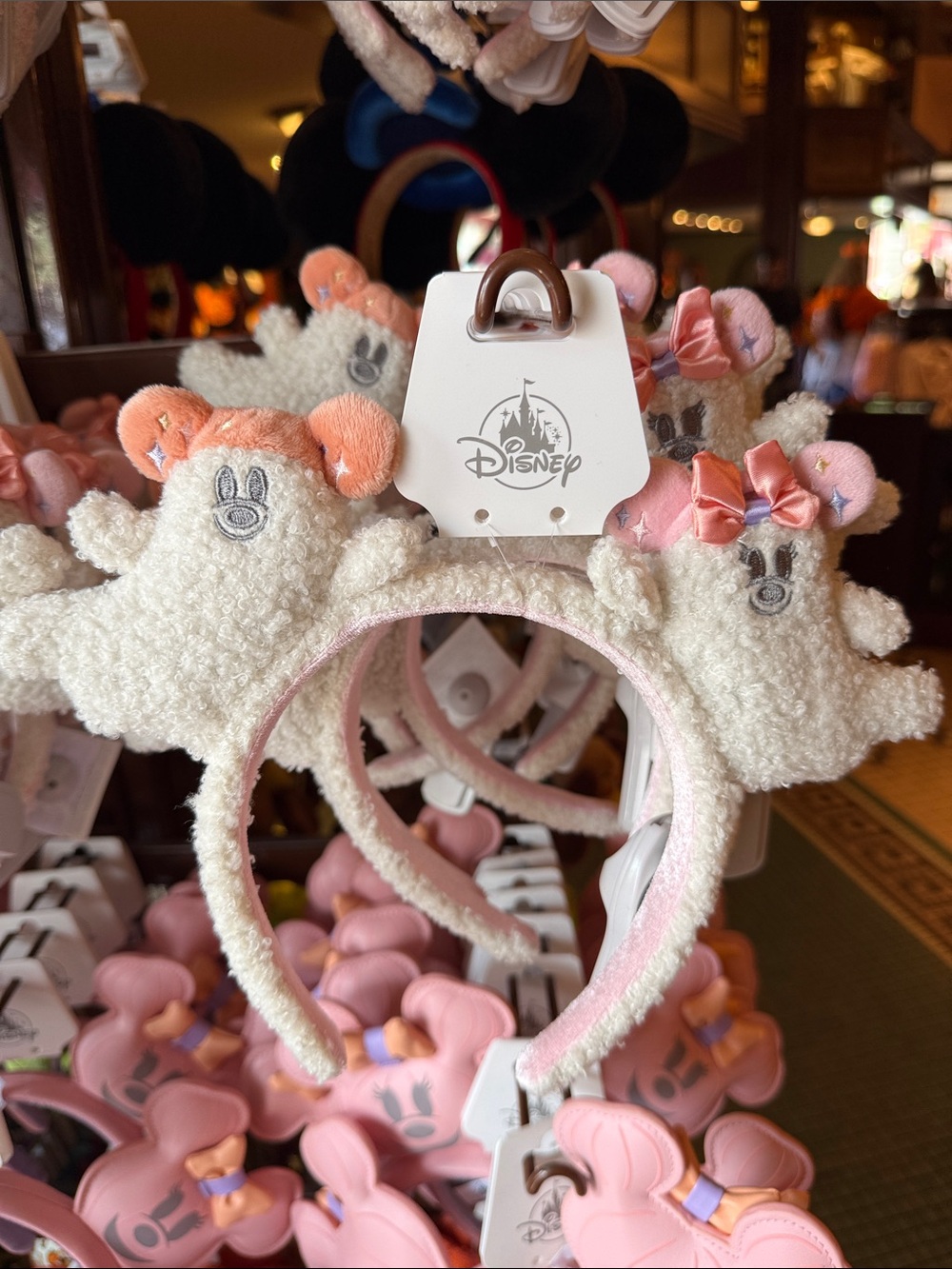 NWT | Disney Parks 2026 Mickey Minnie Cutie Ghost Halloween Ear Headband